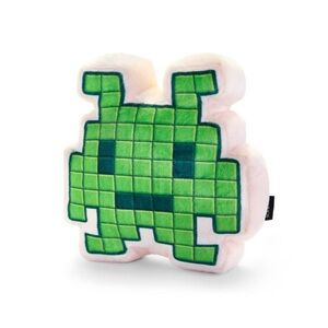 Green Pixelated Alien Plush Pillow